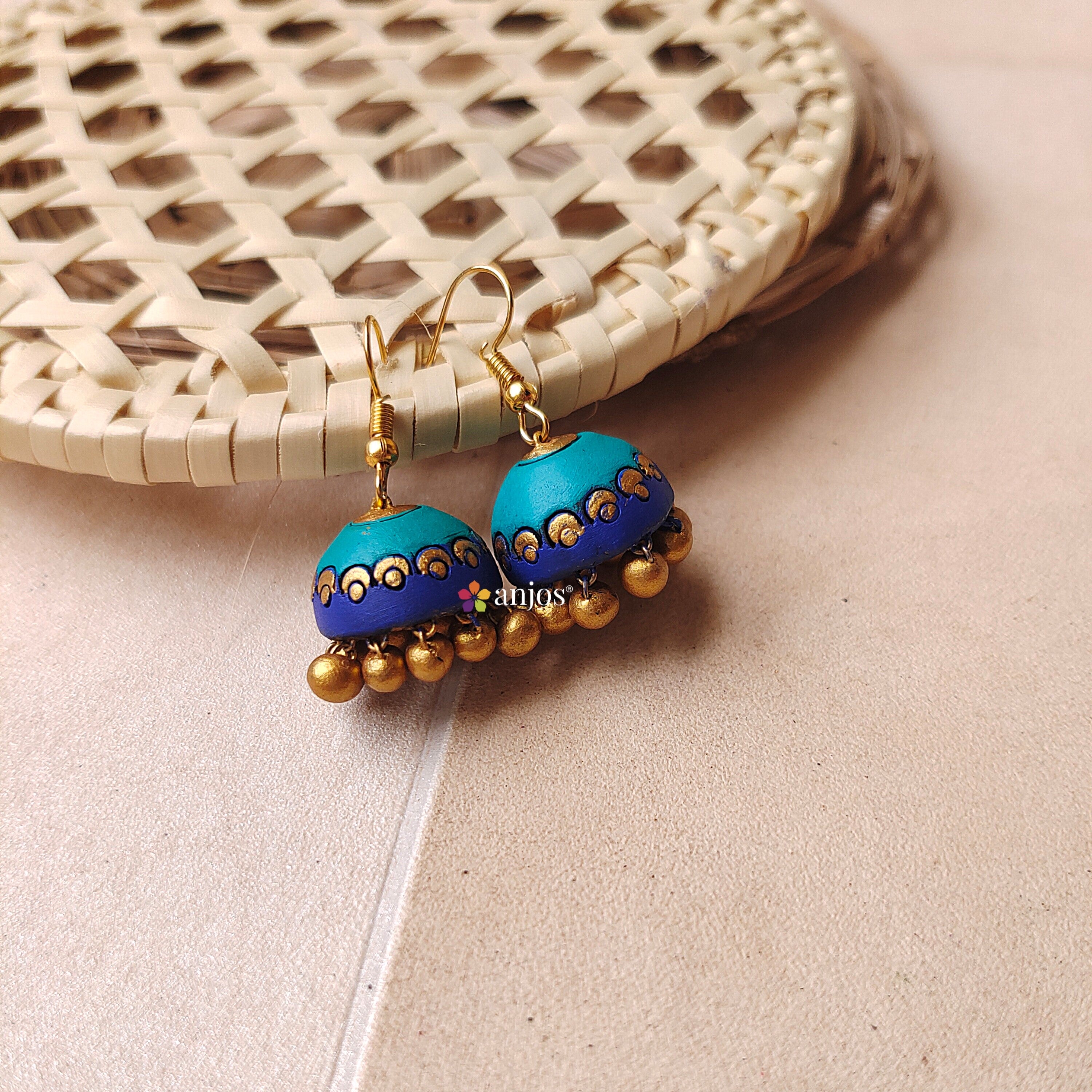 Blue Bells Terracotta jhumka