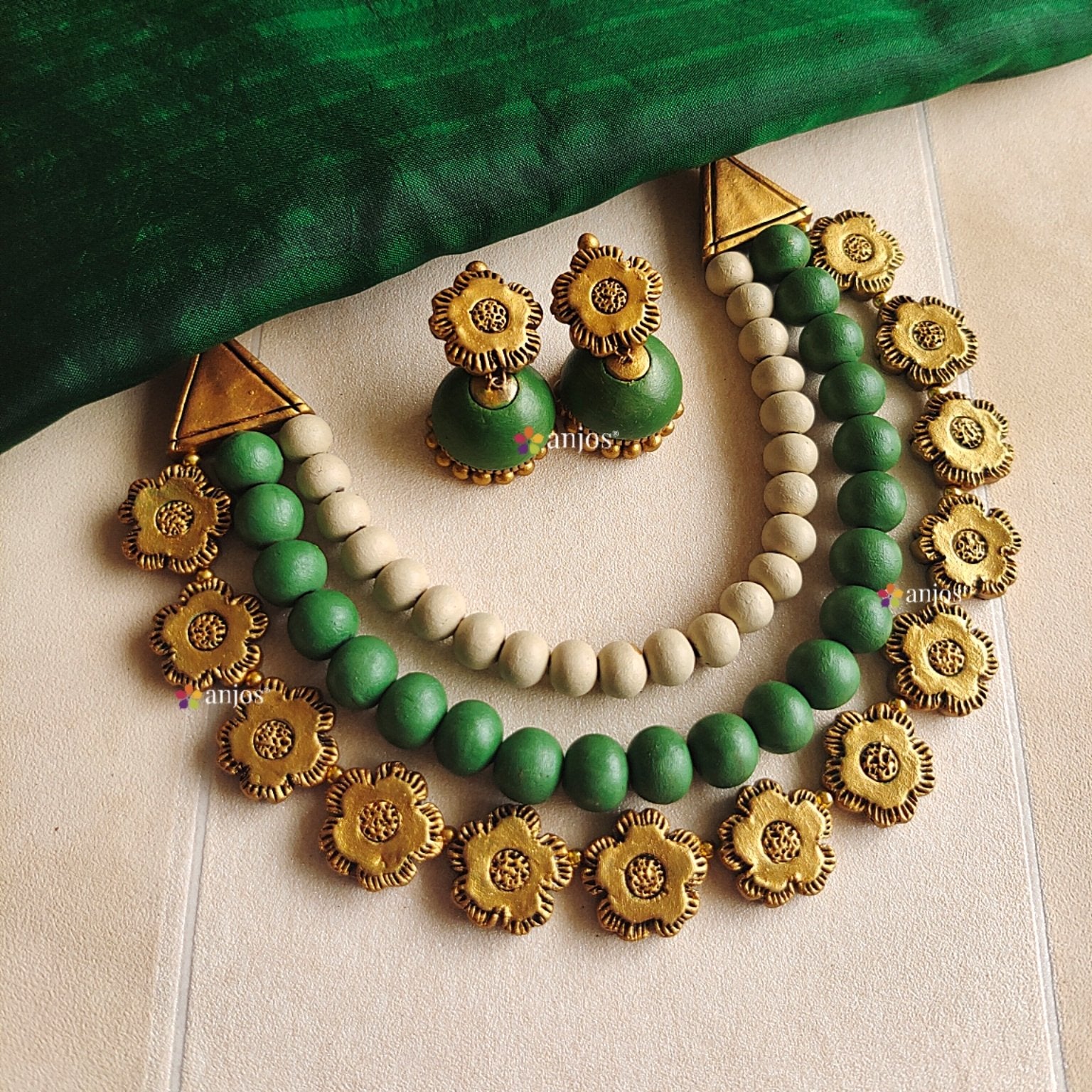Vintage Floral Terracotta Jewellery