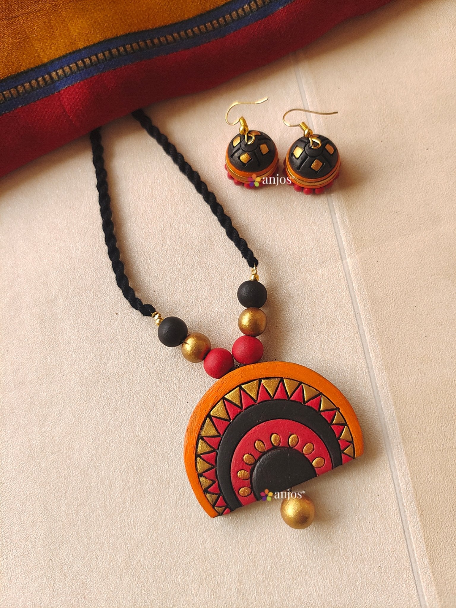 Half Moon Terracotta Jewellery