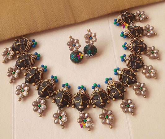 krishna choker terracotta jewellery