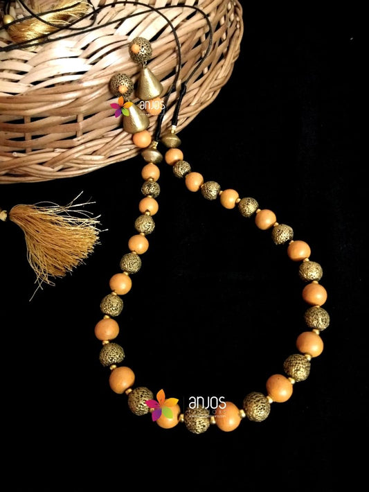 Yellow Beaded Terracotta Neckset