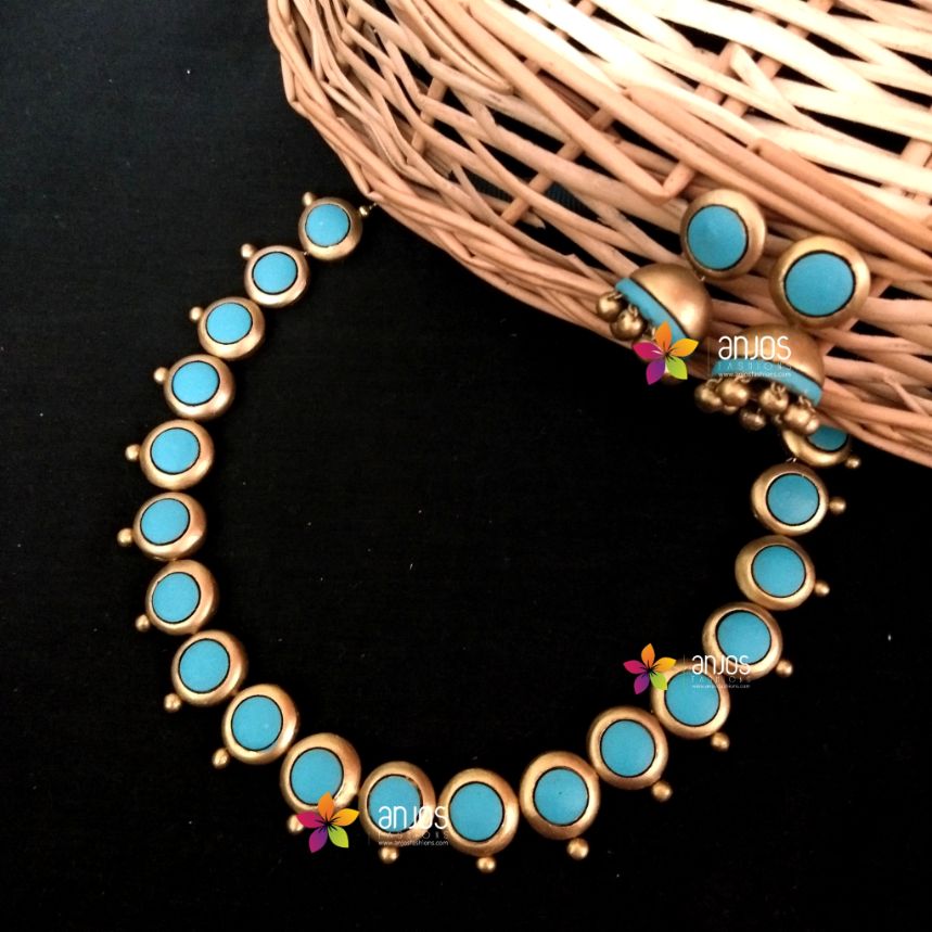Designer styled Terracotta Neckset