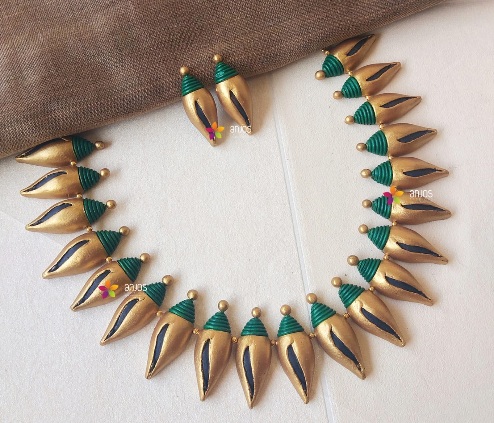 Sangu Beaded Terracotta Neckset