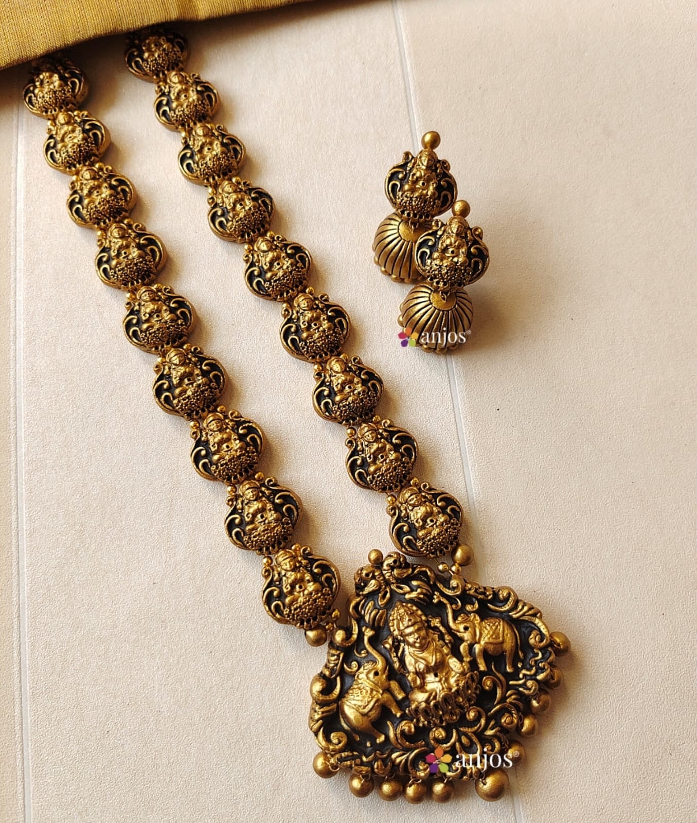 Antique Lakshmi Terracotta Long Neckset