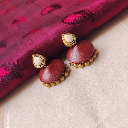 Maroon vibes Terracotta jewellery