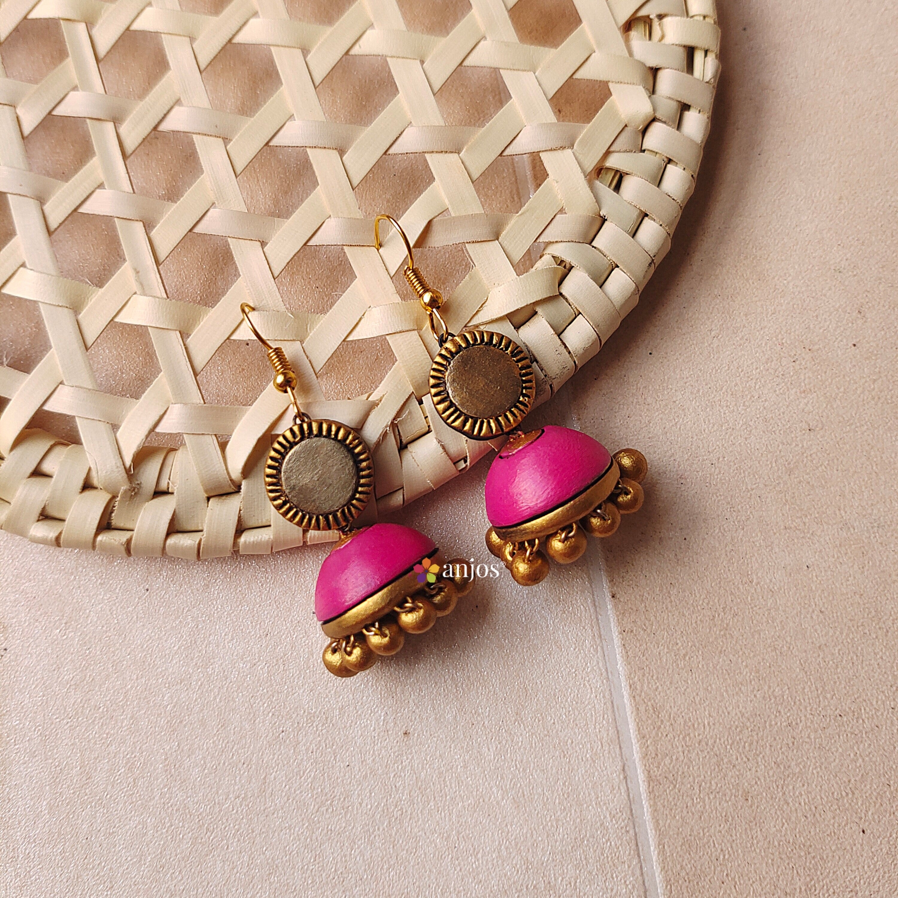 Lavish pink jhumka