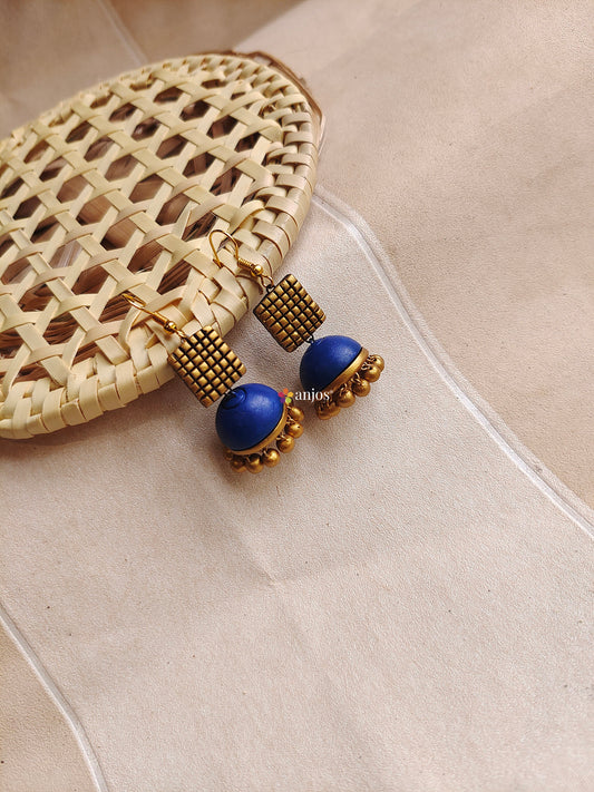 Square Symphony Terracotta Jhumka
