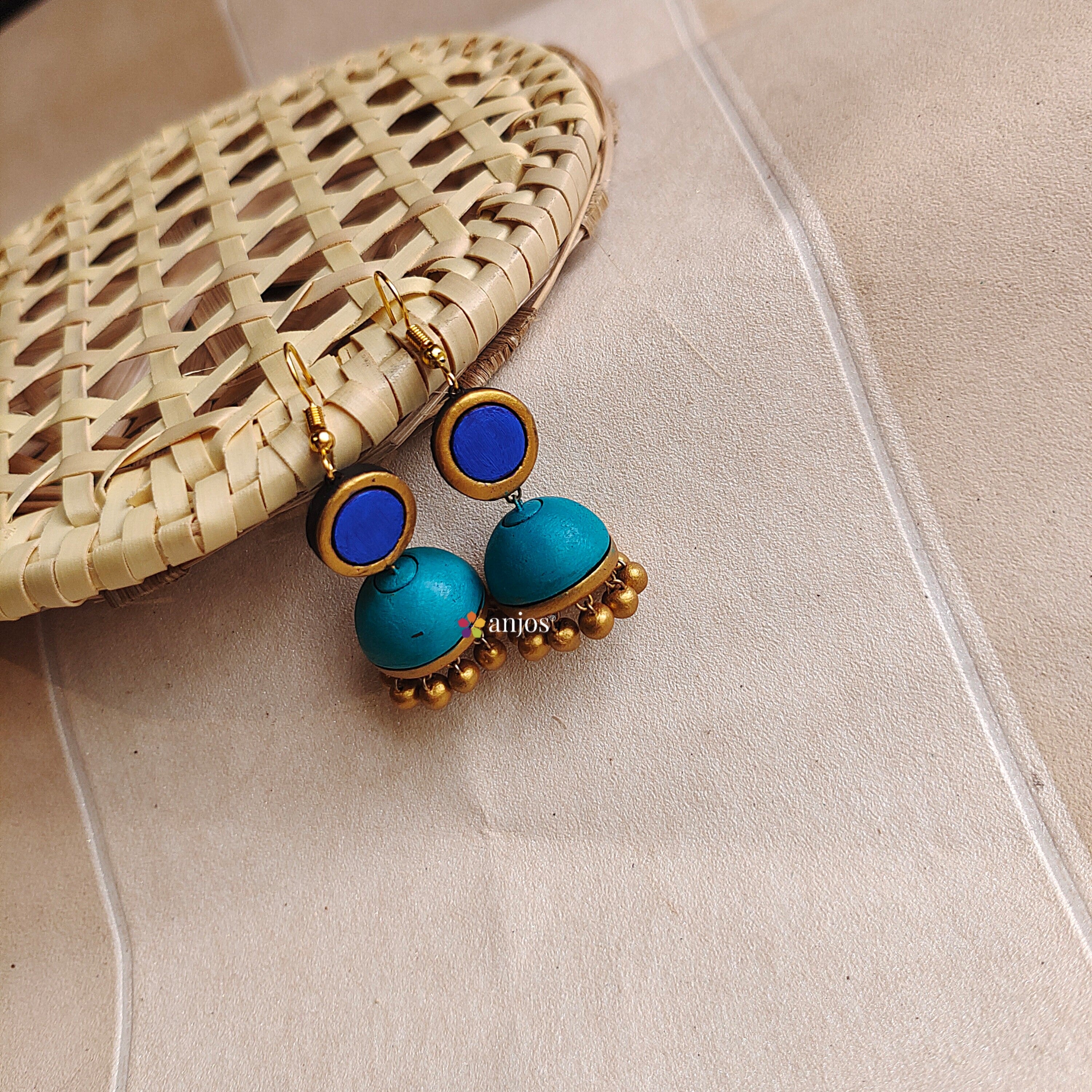 Blue Shades hook jhumka