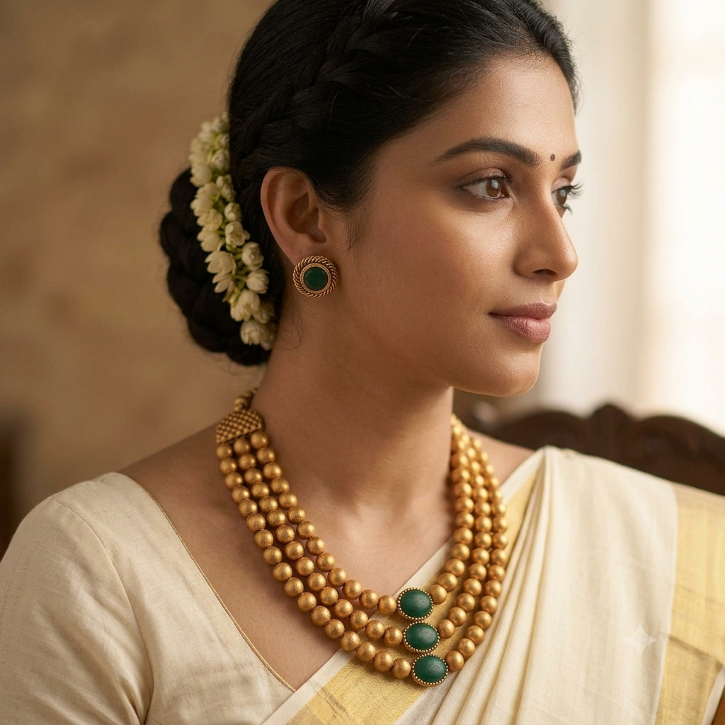 Triple layered Teracotta Jewellery