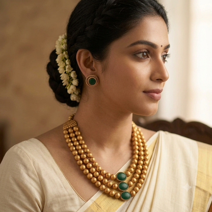 Triple layered Teracotta Jewellery