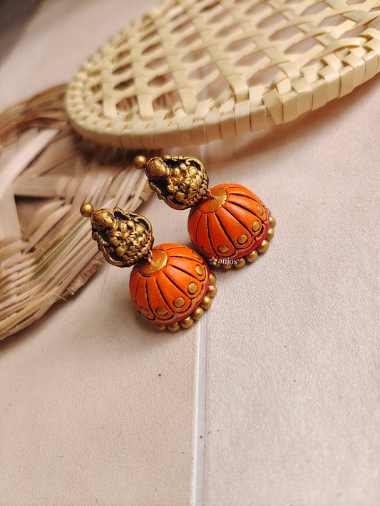 Sunset Glow Terracotta jhumka
