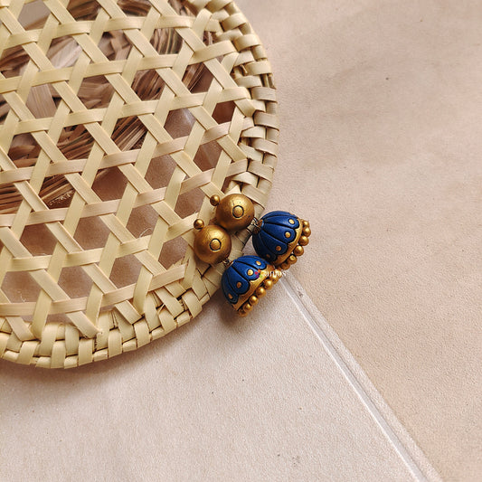 Blue Moon Terracotta jhumka