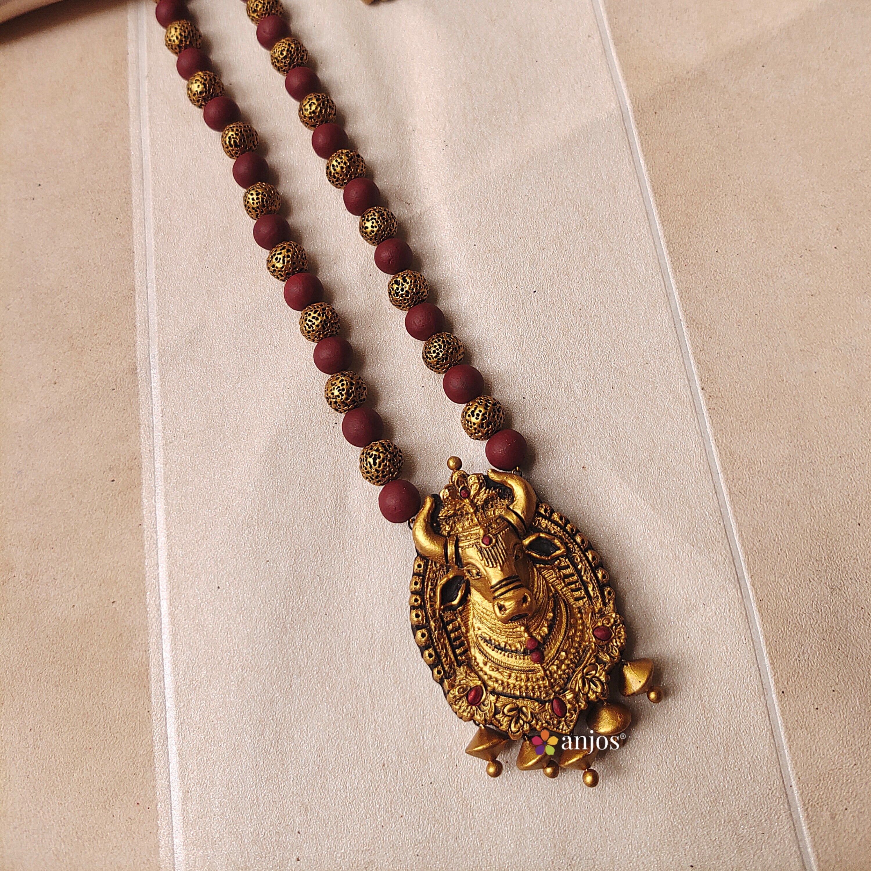Nandhi Mala Terracotta jewellery