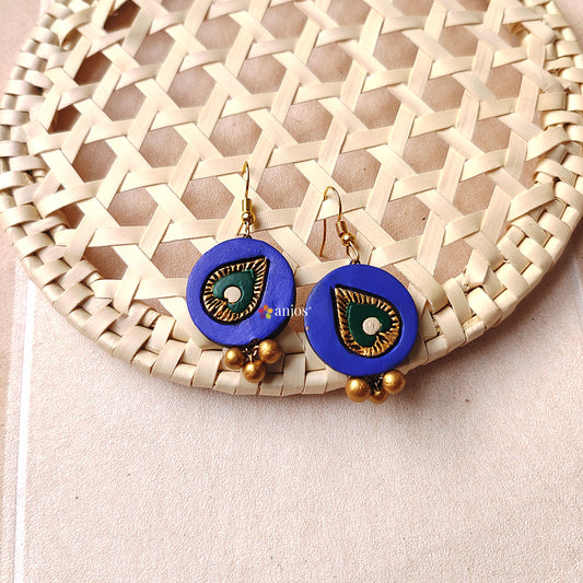 Feather Drop Terracotta Earring