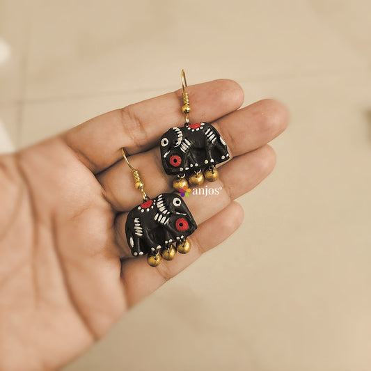 Elephant Charm Hook Earring