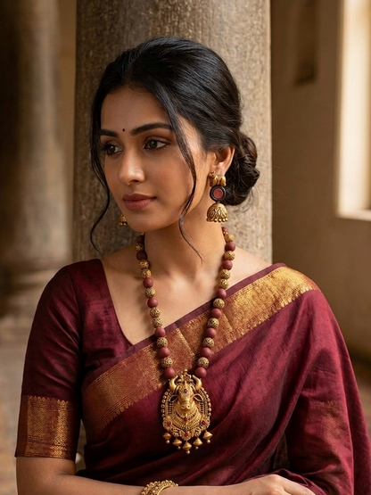 Nandhi Mala Terracotta jewellery
