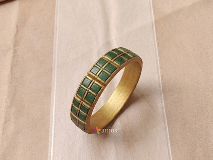Square charm Terracotta Bangle
