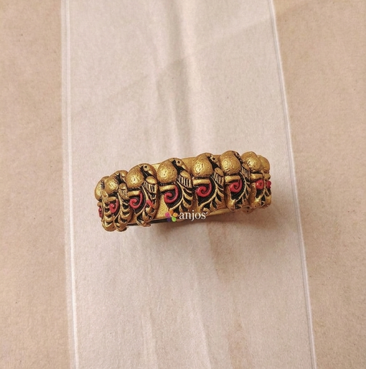 Peacock Terracotta Bangle