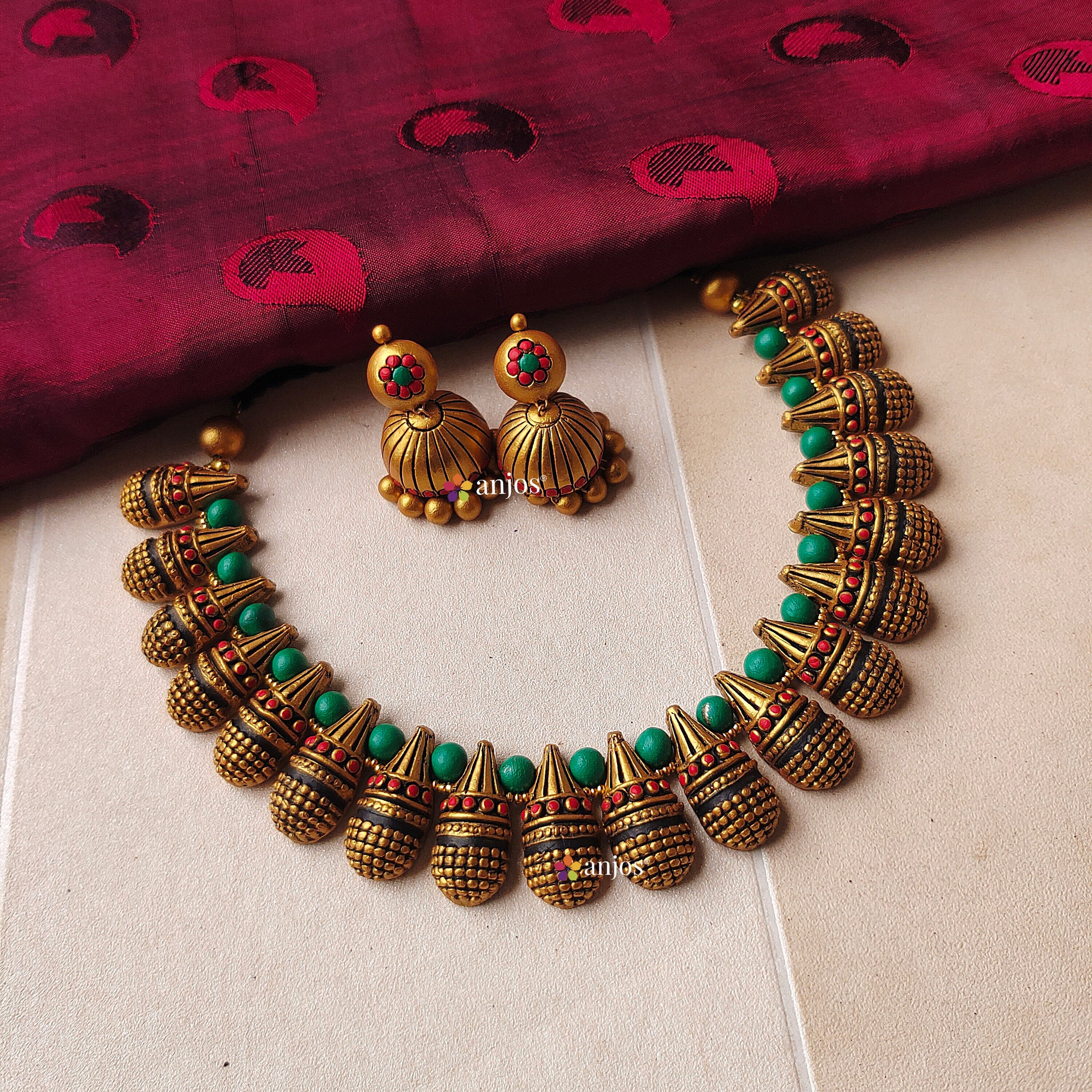 Antique Bloom Terracotta Jewellery