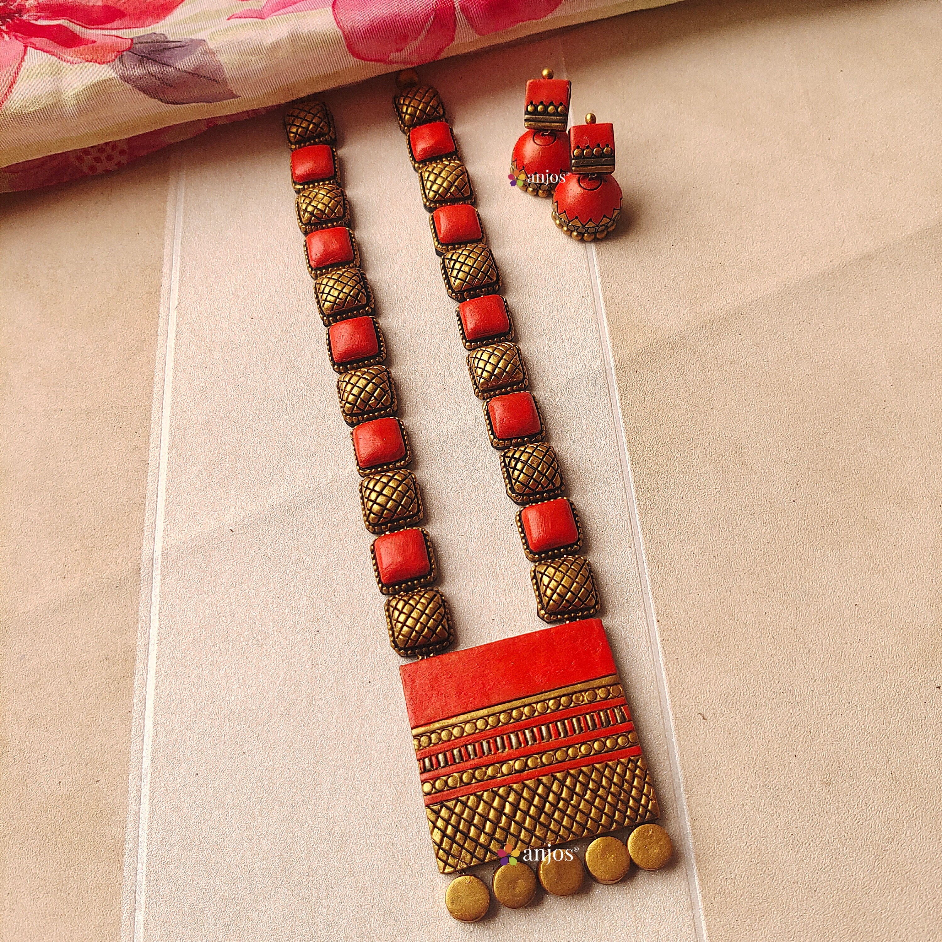 Squared Symphony Terracotta Jewellery