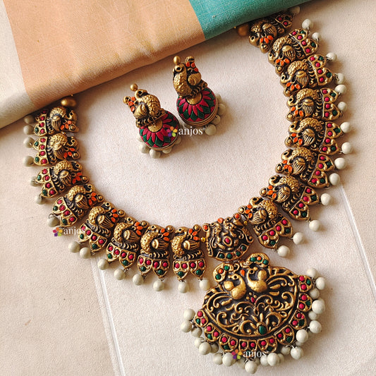 Peacock Terracotta jewellery