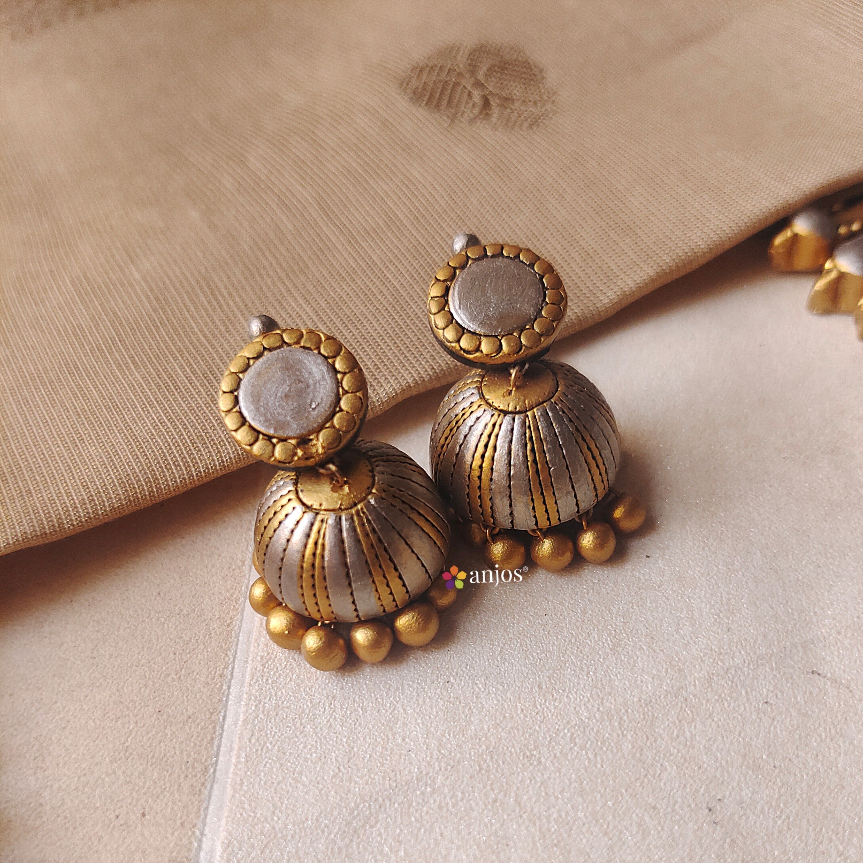 Twin Toned Terracotta jhumka