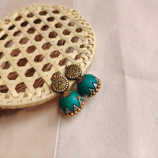 Royal Moss Terracotta jhumka