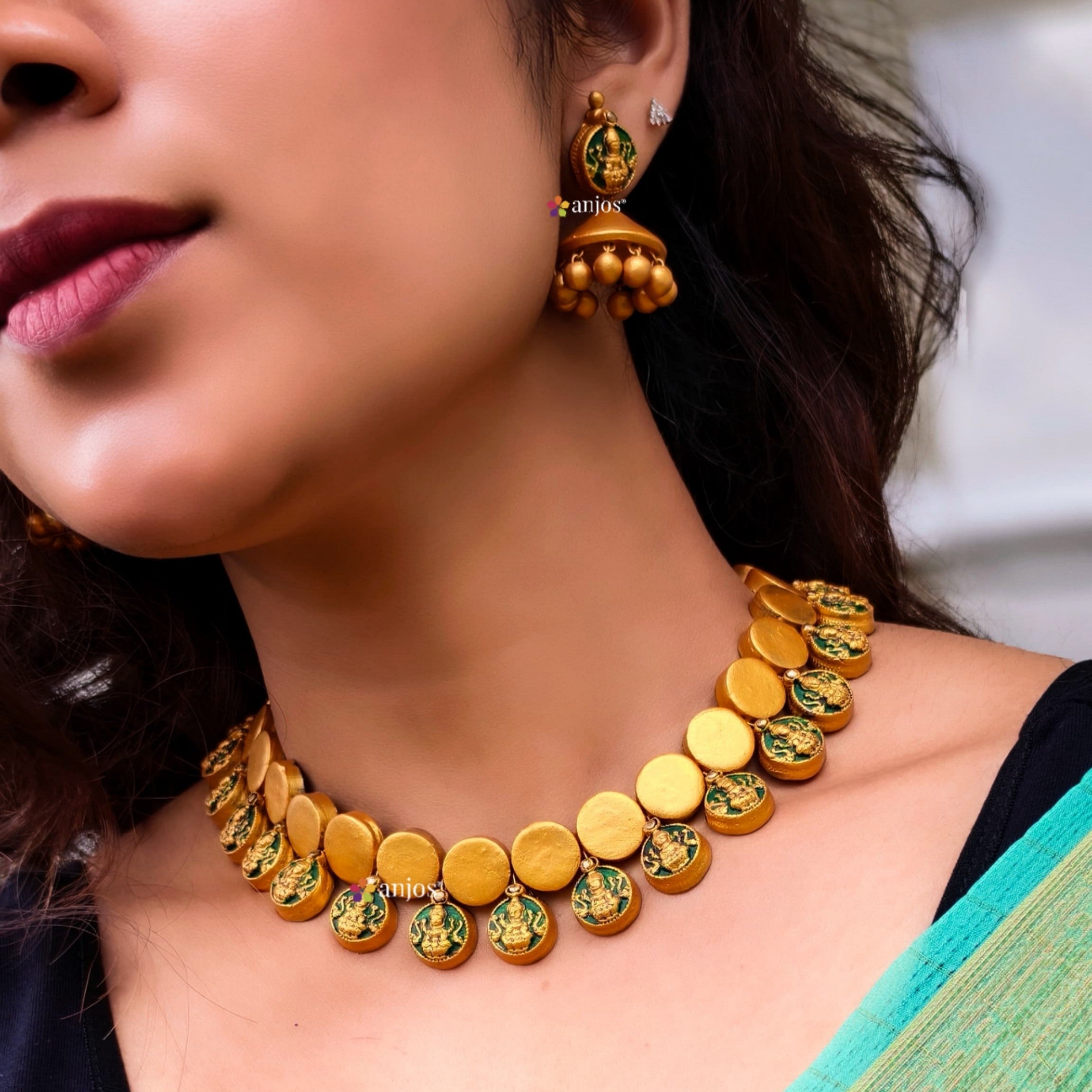 Coin Lakshmi Terracotta Jewellery
