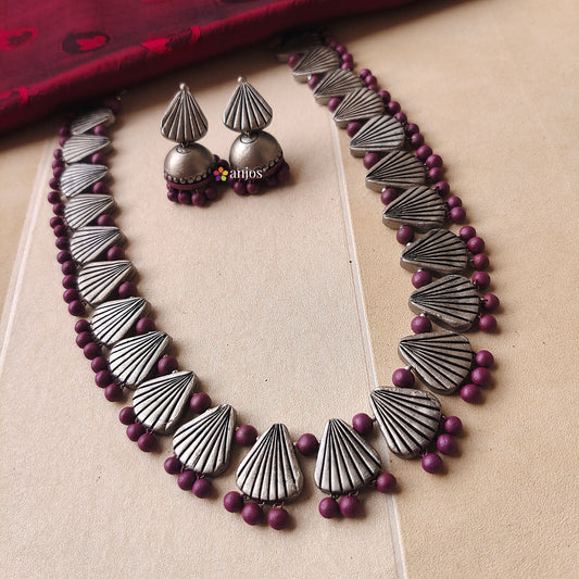 Silver petals elegance Terracotta Jewellery
