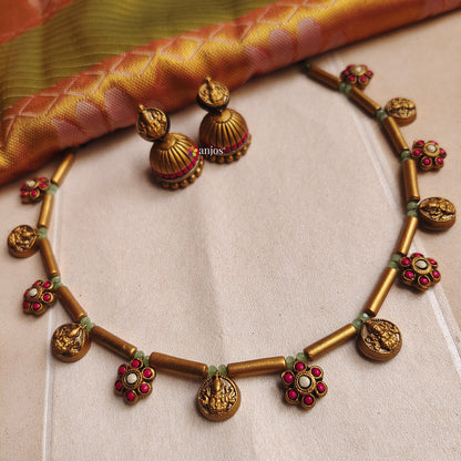 Floral Coin Terracotta Jewellery
