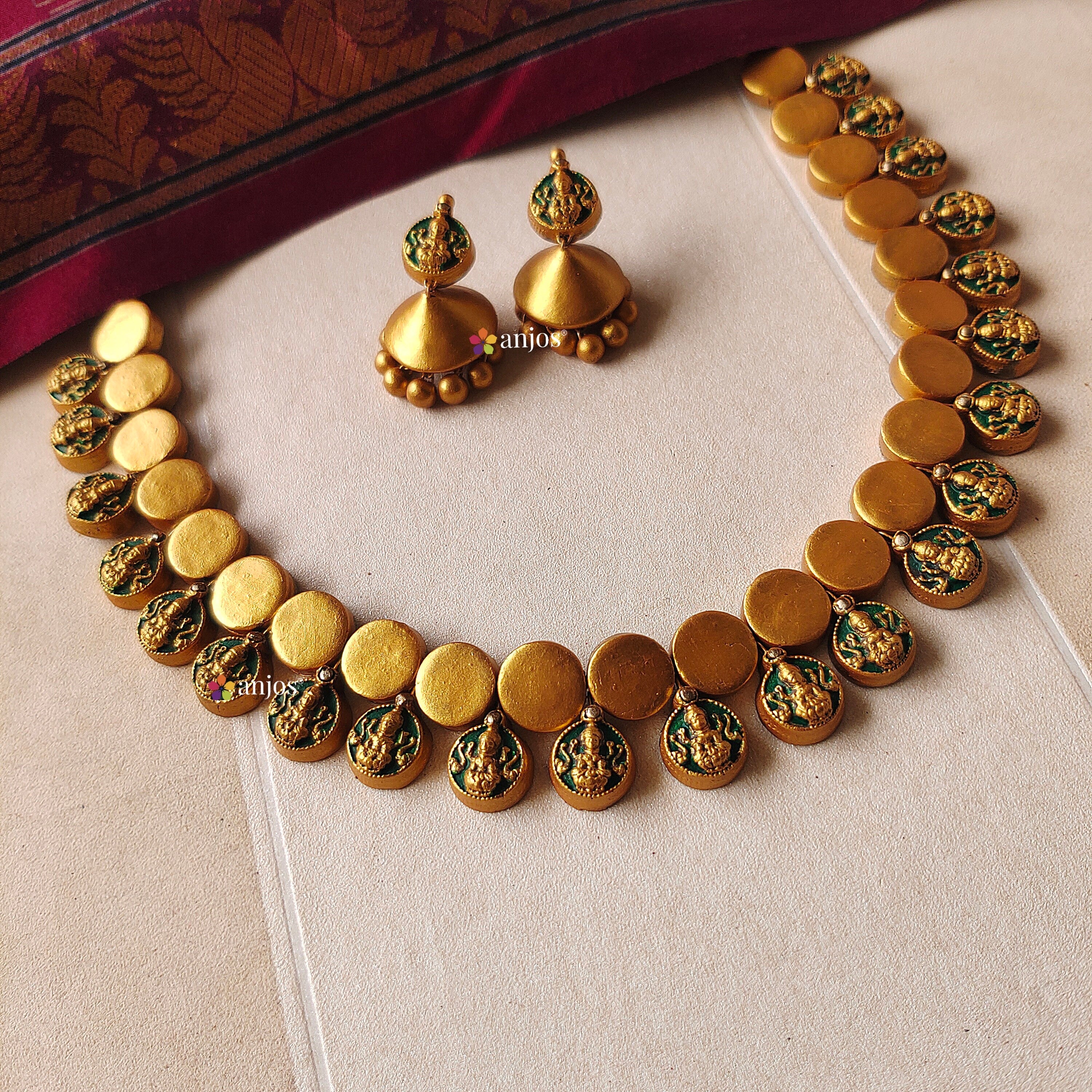 Coin Lakshmi Terracotta Jewellery
