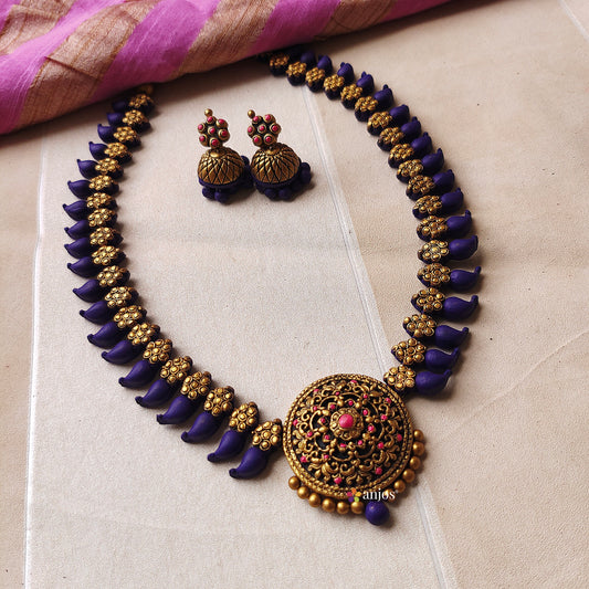 Purple Garland Terracotta Jewellery