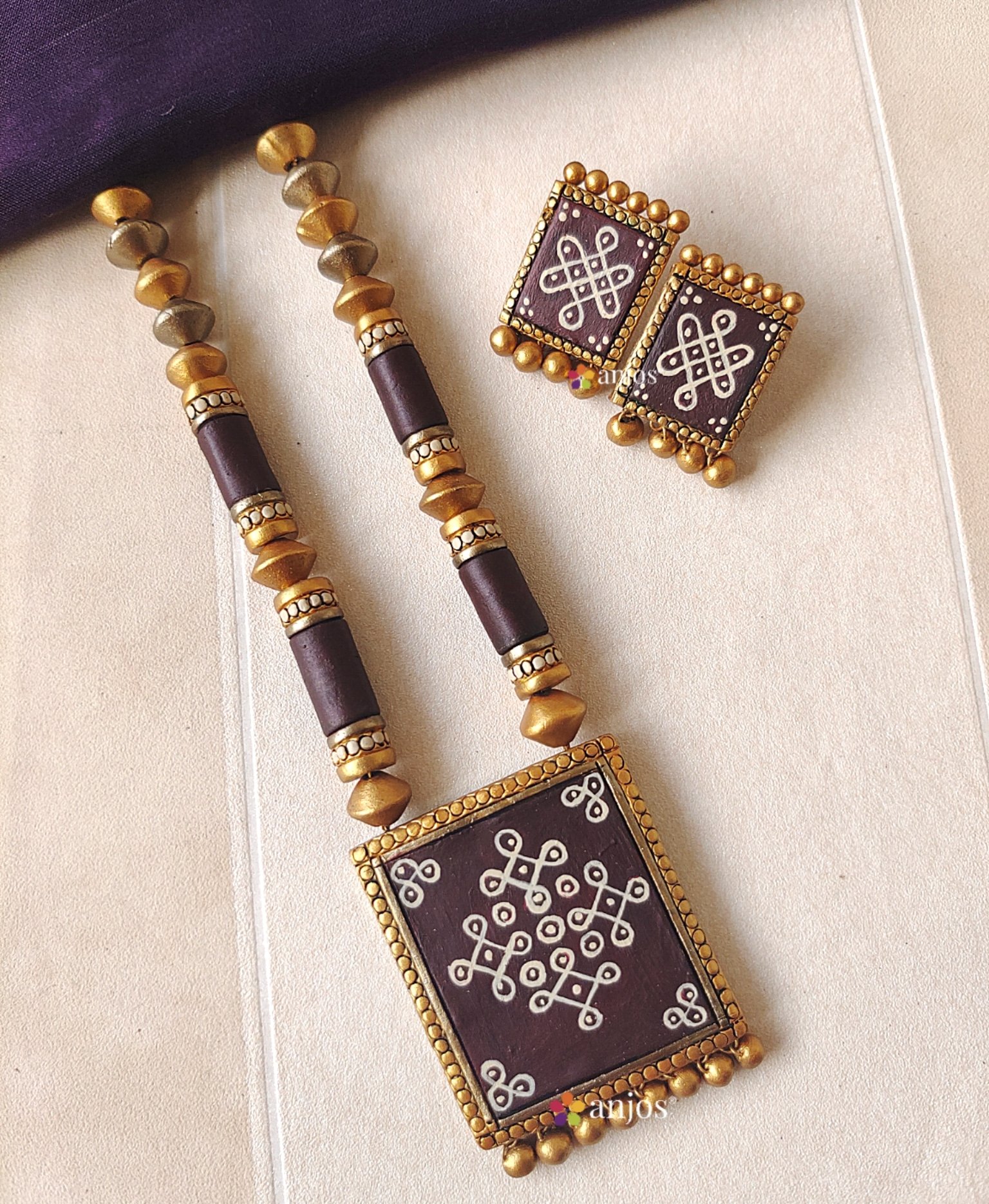 Meenachi Creations Customizable Grand Terracotta Jhumka Earrings at Rs  400/pair in Avinashi